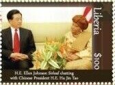 Colnect-7374-266-President-Ellen-Johnson-Sirleaf-and-President-Hu-Jin-Tao.jpg