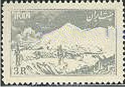 Colnect-2608-619-Climber-in-front-of-Mount-Dam%C4%81vand.jpg