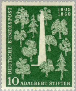 Colnect-152-207-Stifter-memorial-at-the-Pl%C3%B6nkenstein-lake-Bohemian-forest.jpg