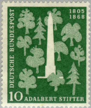 Colnect-152-207-Stifter-memorial-at-the-Pl%C3%B6nkenstein-lake-Bohemian-forest.jpg