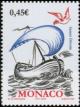 Colnect-1098-189-A-dove-leads-the-boat-in-the-port-of-Monaco.jpg