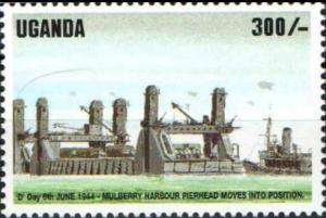 Colnect-1713-563-Mulberry-Harbor-pierhead-moves-into-position.jpg
