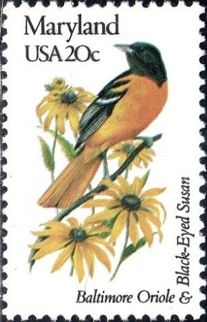 Colnect-4136-372-Maryland---Baltimore-Oriole-Black-Eyed-Susan.jpg