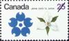Colnect-697-330-White-Garden-Lily-Quebec-and-Stylised-Cherry-Blossom.jpg