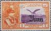Colnect-1741-832-Rez%C4%81-Sh%C4%81h-Pahlavi-eagle-in-front-of-Alborz-mountains.jpg